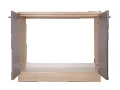 Respekta Küchen-Spülenunterschrank Merle 100 cm Grau