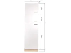 Respekta Küchen-Umbauschrank Merle 60 cm Grau