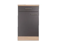 Respekta Küchen-Unterschrank Merle 50 cm Grau