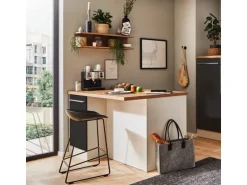 Respekta Küchenzeile Gabriel 290 cm mit Kücheninsel Grau Hochglanz