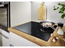 Respekta Küchenzeile Gabriel 290 cm mit Kücheninsel Grau Hochglanz