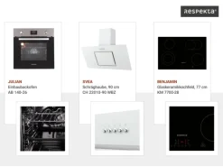 Respekta Küchenzeile Gabriel 320 cm mit Kücheninsel Weiß Hochglanz