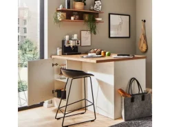 Respekta Küchenzeile Gabriel 290 cm mit Kücheninsel Weiß Hochglanz