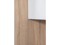 Respekta Küchenzeile GLRP280HESG Grifflos 280 cm Grau Hochglanz-Sonoma Eiche