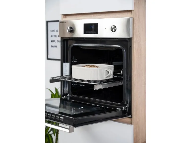 Respekta Küchenzeile GLRP380HESG Grifflos 380 cm Grau Hochglanz-Sonoma Eiche