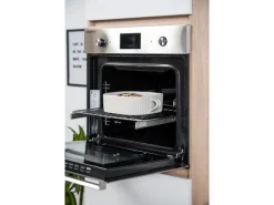 Respekta Küchenzeile GLRP270HESG Grifflos 270 cm Grau Hochglanz-Sonoma Eiche