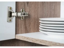 Respekta Küchenzeile KB180EYGC 180 cm Grau-Eiche York Nachbildung