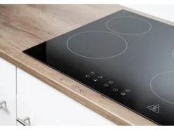 Respekta Küchenzeile KB310EYS 310 cm Schwarz Seidengl.-Eiche York Nachbildung