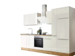 Respekta Küchenzeile Marleen 310 cm Artisan-Eiche Weiß