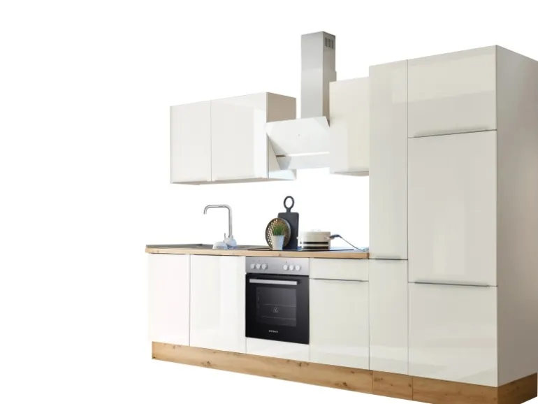 Respekta Küchenzeile Marleen 310 cm Artisan-Eiche Weiß