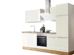 Respekta Küchenzeile Marleen 280 cm Artisan-Eiche Weiß