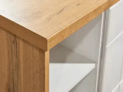 Respekta Landhaus Winkelküche/ Inselküche Anton 280 x 172 cm Lärche Weiß