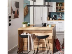 Respekta Landhaus Winkelküche/ Inselküche Anton 310 x 172 cm Lärche Weiß