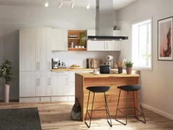 Respekta Landhaus Winkelküche/ Inselküche Anton 310 x 172 cm Lärche Weiß