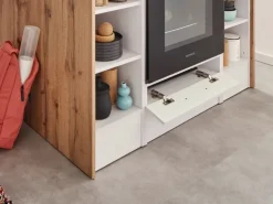 Respekta Landhaus Winkelküche/ Inselküche Anton 310 x 172 cm Lärche Weiß