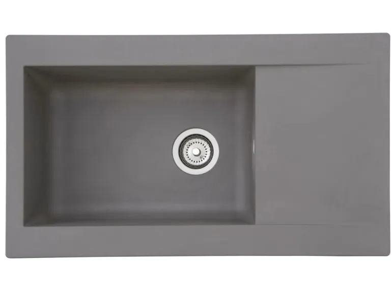 Respekta Mineralite Einbauspüle Denver 86 x 50 cm Betongrau