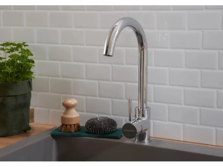 Respekta Mineralite Einbauspüle Denver 86 x 50 cm Betongrau