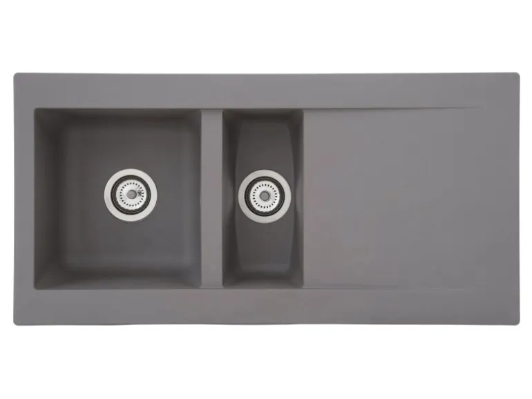 Respekta Mineralite Einbauspüle Denver 100 x 50 cm Betongrau