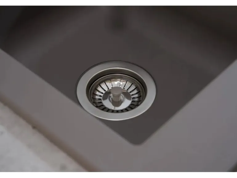 Respekta Mineralite Einbauspüle Denver 100 x 50 cm Betongrau