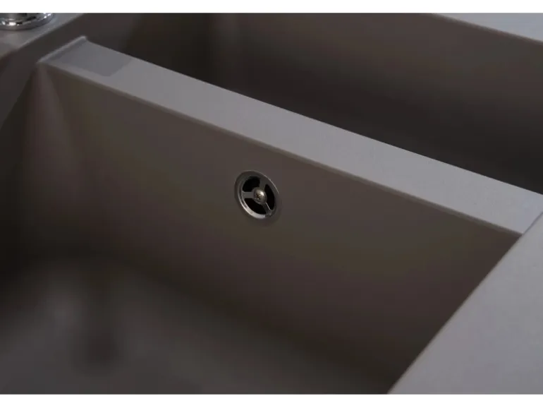 Respekta Mineralite Einbauspüle Denver 100 x 50 cm Betongrau