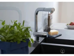 Respekta Mineralite Einbauspüle Denver 100 x 50 cm Schwarz