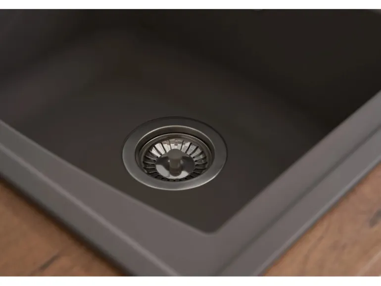 Respekta Mineralite Einbauspüle Boston 100 x 50 cm Betongrau