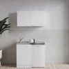 Respekta Miniküche MK100WOSC 100 cm Weiß
