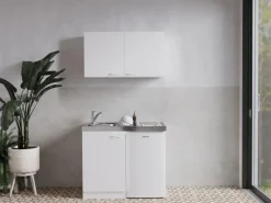 Respekta Miniküche MK130WOSCSV 130 cm Weiß