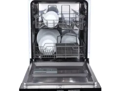 Respekta Premium Inselküche 310 cm Schwarz Hochglanz-Eiche Grau