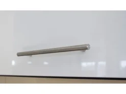 Respekta Premium Inselküche 280 cm Schwarz Hochglanz-Eiche Grau