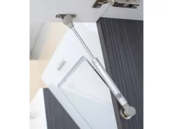 Respekta Premium Inselküche 280 cm Weiß Hochglanz-Eiche Grau