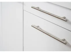 Respekta Premium Küchenzeile 280 cm Hochbau Grau Hochglanz-Weiß