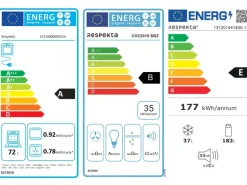 Respekta Premium Küchenzeile Grifflos 385 cm Grau Hochglanz-Eiche Sägerau