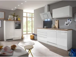 Respekta Premium Küchenzeile BERP320HWWC 320 cm Weiß Hochglanz