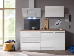 Respekta Premium Küchenzeile BERP320HWWC 320 cm Weiß Hochglanz