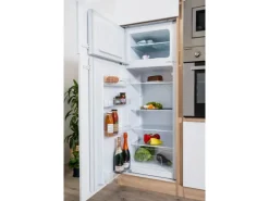 Respekta Premium Küchenzeile Grifflos 345 cm Weiß Hochglanz-Eiche Sägerau