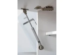 Respekta Premium Küchenzeile 310 cm Hochbau Grau Hochglanz-Weiß