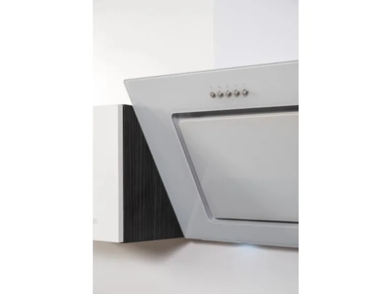 Respekta Premium Küchenzeile 300 cm Hochbau Weiß Hochglanz-Eiche Grau