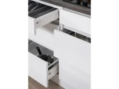 Respekta Premium Küchenzeile Grifflos 335 cm Weiß Matt-Weiß