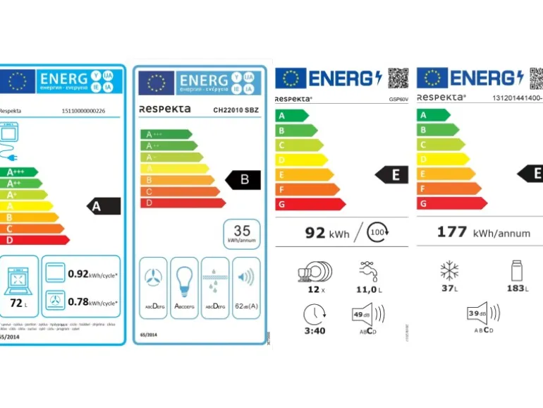 Respekta Premium Küchenzeile Grifflos 345 cm Grau Hochglanz-Weiß
