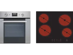 Respekta Premium Winkelküche Grifflos 280 cm Grau Hochglanz-Weiß