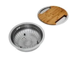 Respekta Rundbecken Set Edelstahl