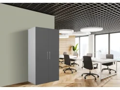 Respekta Schrankküche SKWG Grau Weiß