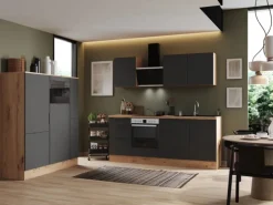 Respekta Selection Küchenzeile Elisabeth RS370AGH 370 cm Grau-Artisan Eiche Nb.