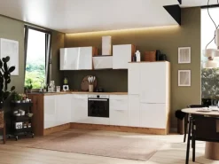 Respekta Selection Winkelküche Elisabeth RSL310AWH 310 cm Weiß-Artisan Eiche Nb.