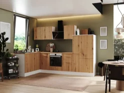 Respekta Selection Winkelküche Elisabeth RSL310WAH 310 cm Artisan Eiche Nb.-Weiß