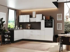 Respekta Selection Winkelküche Elisabeth RSL310HGWH 310 cm Weiß-Grau