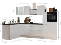 Respekta Selection Winkelküche Elisabeth RSL310HGGH 310 cm Grau