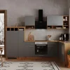 Respekta Winkelküche BEKBL310EGC 310 x 172 cm Grau-Wildeiche Nachbildung