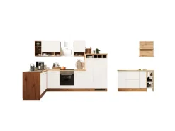 Respekta Winkelküche Hilde 310 x 172 cm mit Kücheninsel Weiß